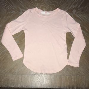 GAP KIDS GIRLS LIGHT PINK LONG SLEEVE T-SHIRT